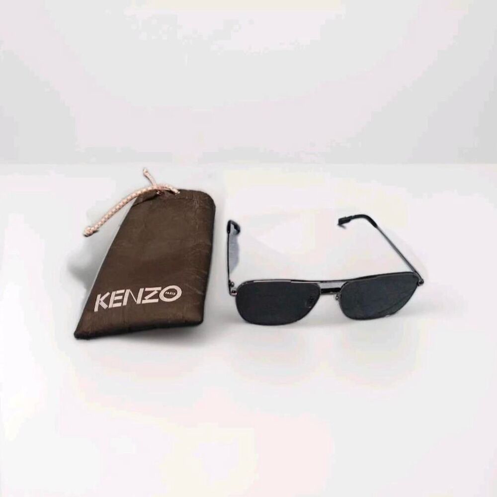 Kenzo Women's Black and Silver Sunglasses